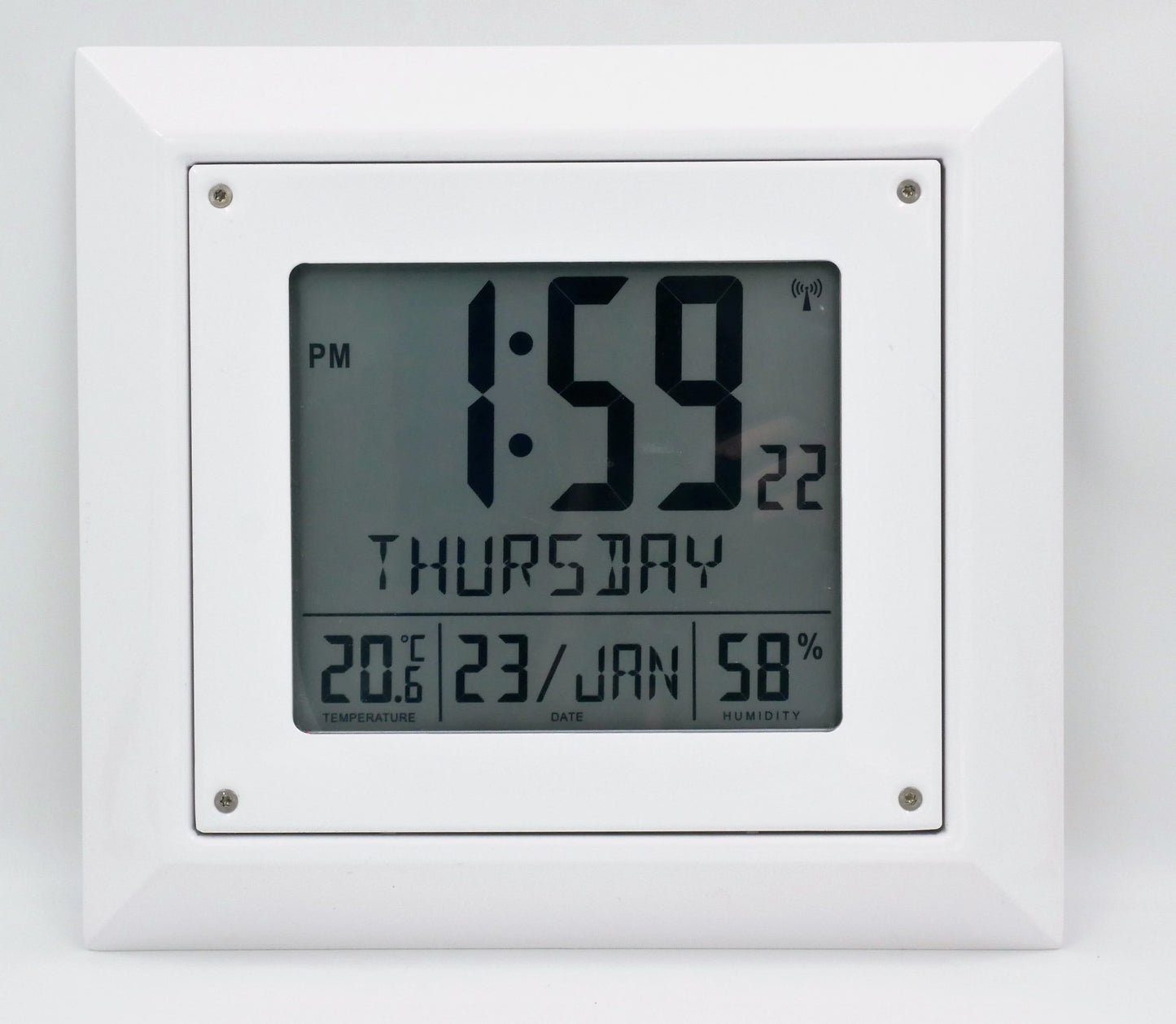 Reduced-Ligature Digital Safe Clock – Battery Operated